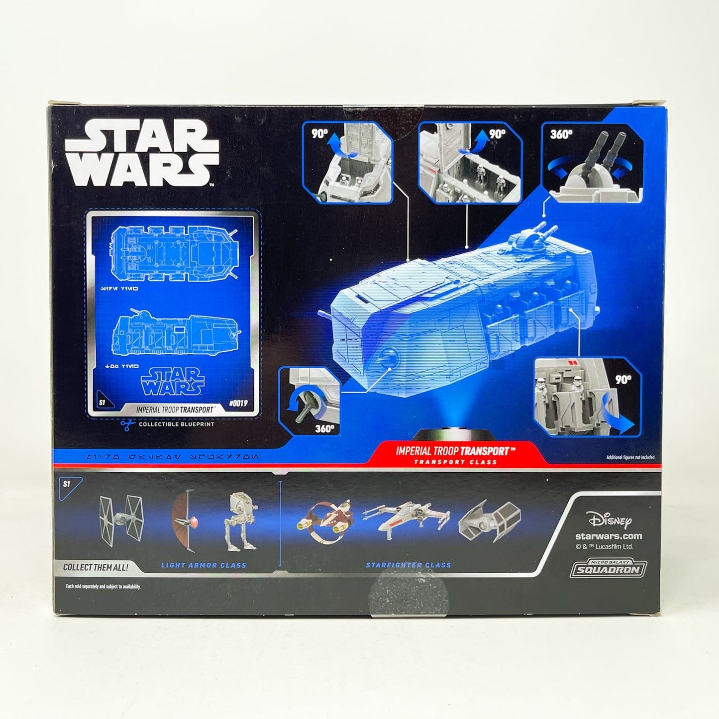 Vintage Jazwares Star Wars Modern Ships Imperial Troop Transport #0019 - Micro Galaxy Squadron (2022)