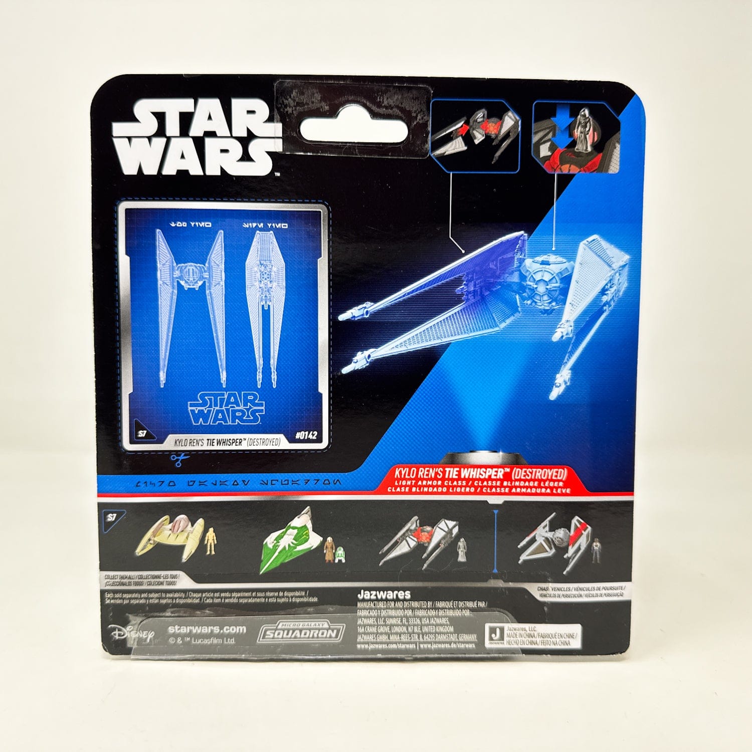 Vintage Jazwares Star Wars Modern Ships Kylo Wren's TIE Whisper (Destroyed) RARE - Micro Galaxy Squadron (2024)