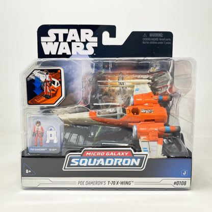 Vintage Jazwares Star Wars Modern Ships Poe Dameron's T-70 X-Wing (TROS) #0108 CHASE - Micro Galaxy Squadron (2023)