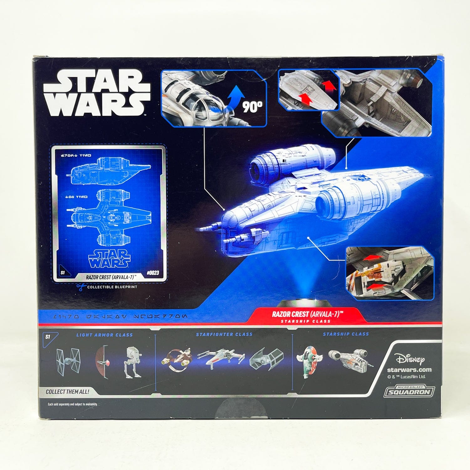 Vintage Jazwares Star Wars Modern Ships Razor Crest (Arvala-7) #0023 - Micro Galaxy Squadron (2022)