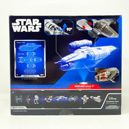 Vintage Jazwares Star Wars Modern Ships Razor Crest (Arvala-7) #0023 - Micro Galaxy Squadron (2022)