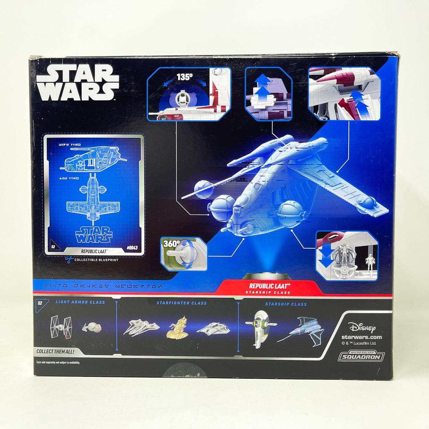 Vintage Jazwares Star Wars Modern Ships Republic LAAT #0043 - Micro Galaxy Squadron (2022)