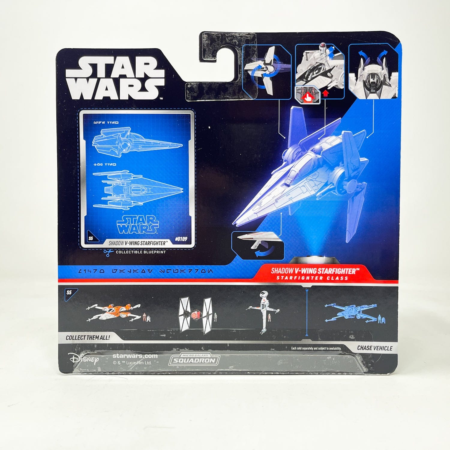 Vintage Jazwares Star Wars Modern Ships Shadow V-Wing Starfighter #0109 - Micro Galaxy Squadron (2024)