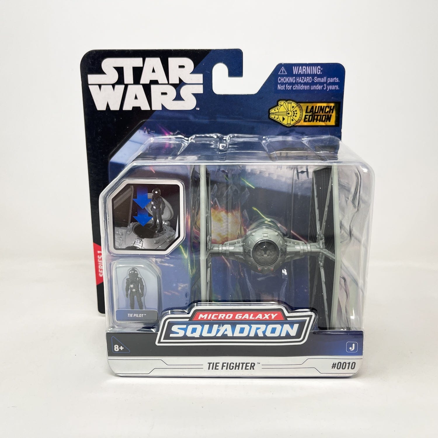 Vintage Jazwares Star Wars Modern Ships Tie Fighter (Black) #0010 - Micro Galaxy Squadron (2022)