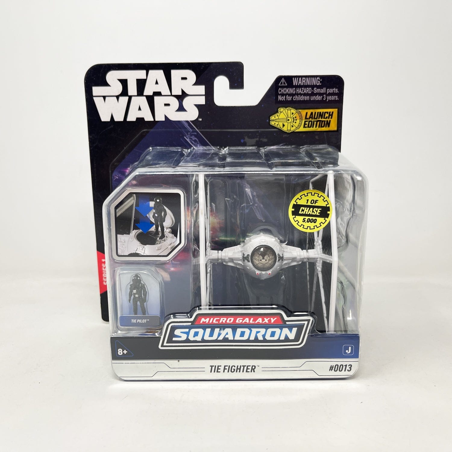 Vintage Jazwares Star Wars Modern Ships Tie Fighter (White) #0013 - Micro Galaxy Squadron (2022)