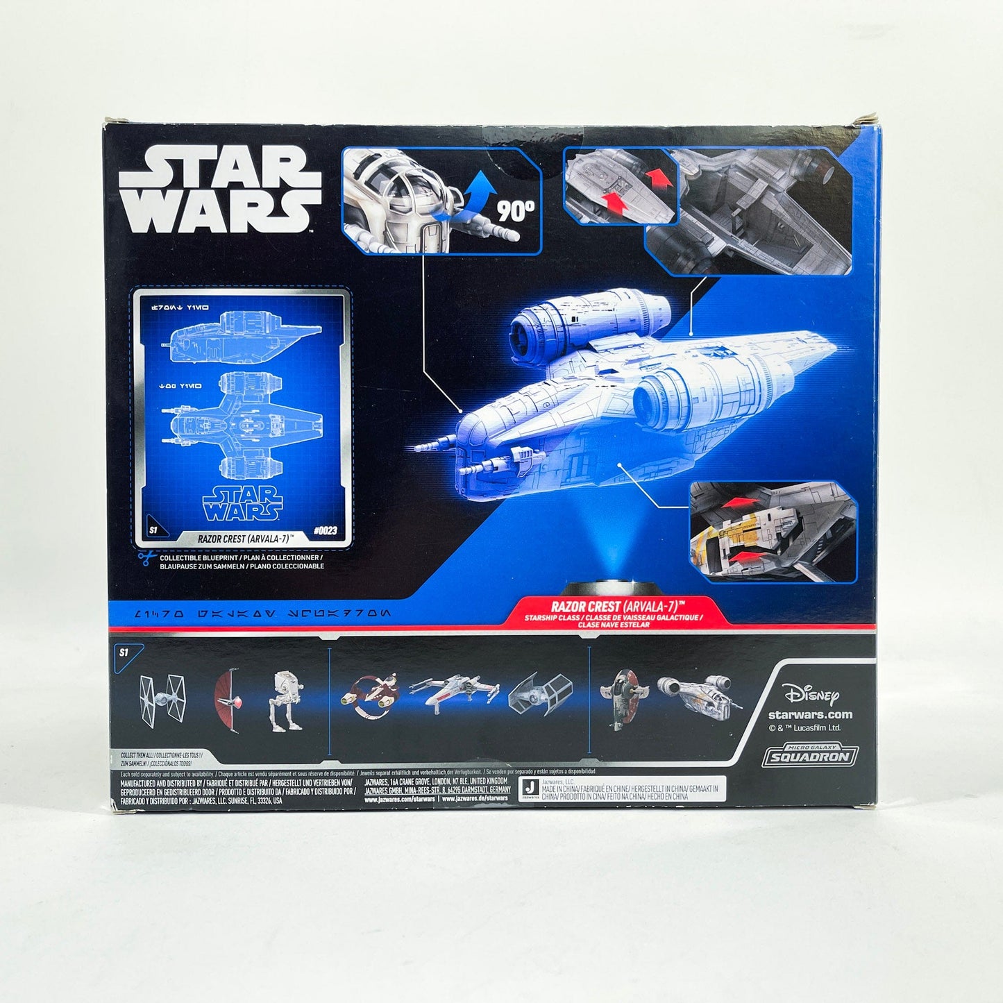 Vintage Jazzwares Star Wars Modern Ships Razor Crest (Arvala-7) Series 1 - Micro Galaxy Squadron Star Wars Ship