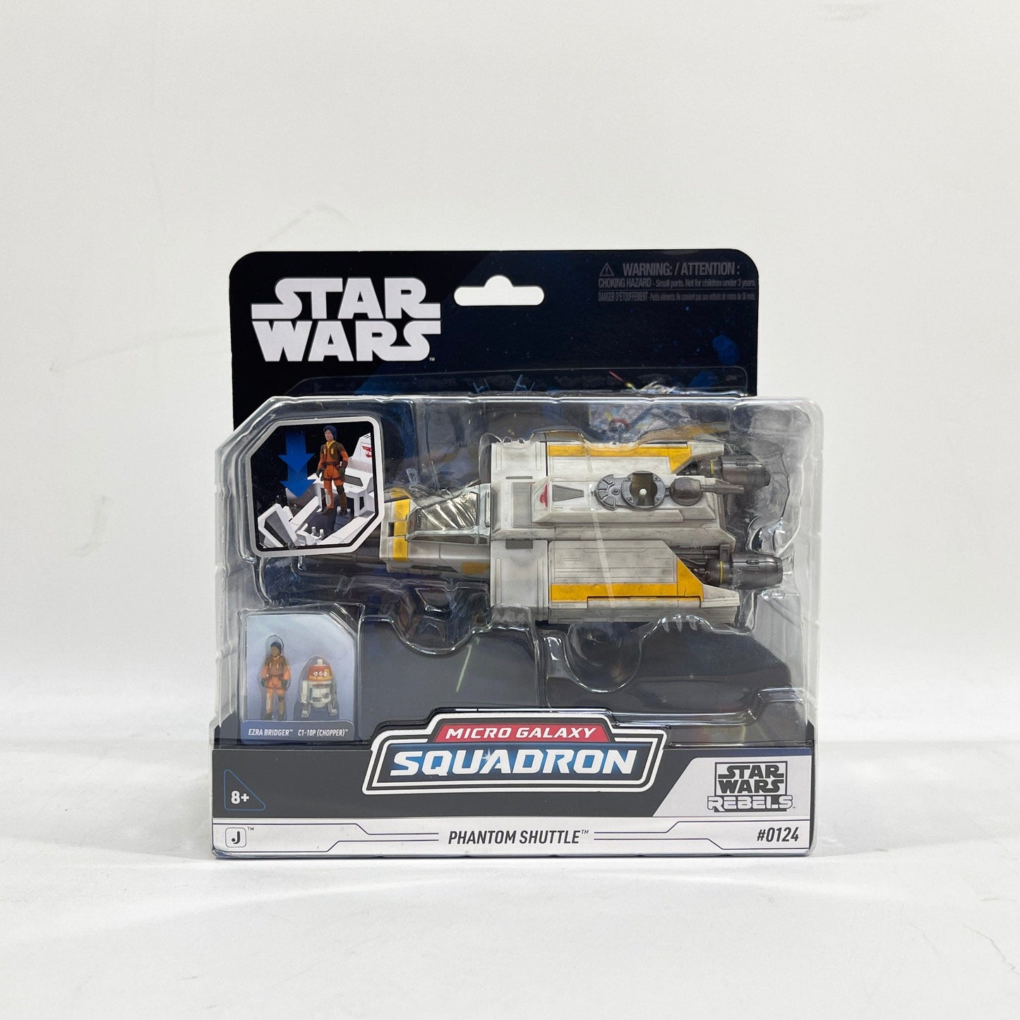 Vintage Jazzwares Star Wars Modern Ships REBELS Ghost with Phantom Shuttle #0124 - Micro Galaxy Squadron Star Wars Ship Bundle