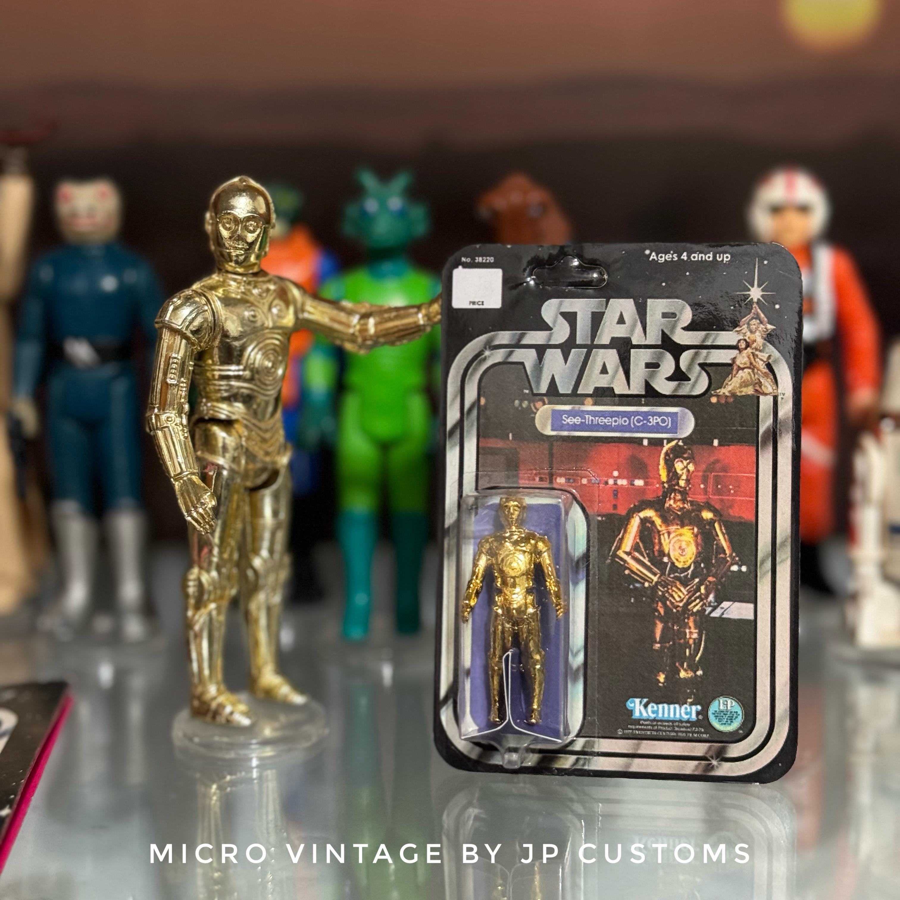 Micro Vintage C-3PO Carded Figure - Hand Painted Star Wars – 4th