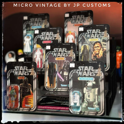 Vintage JP Customs Star Wars Non-Toy Micro Vintage Chewbacca Carded Figure - Hand Painted Star Wars