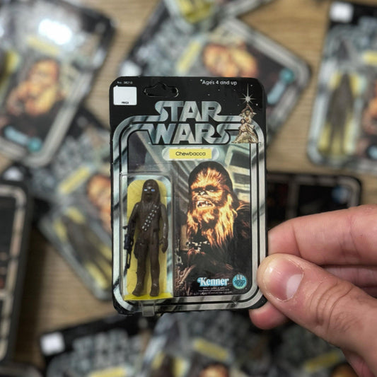 Vintage JP Customs Star Wars Non-Toy Micro Vintage Chewbacca Carded Figure - Hand Painted Star Wars