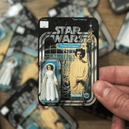 Vintage JP Customs Star Wars Non-Toy Micro Vintage Princess Leia Carded Figure - Hand Painted Star Wars