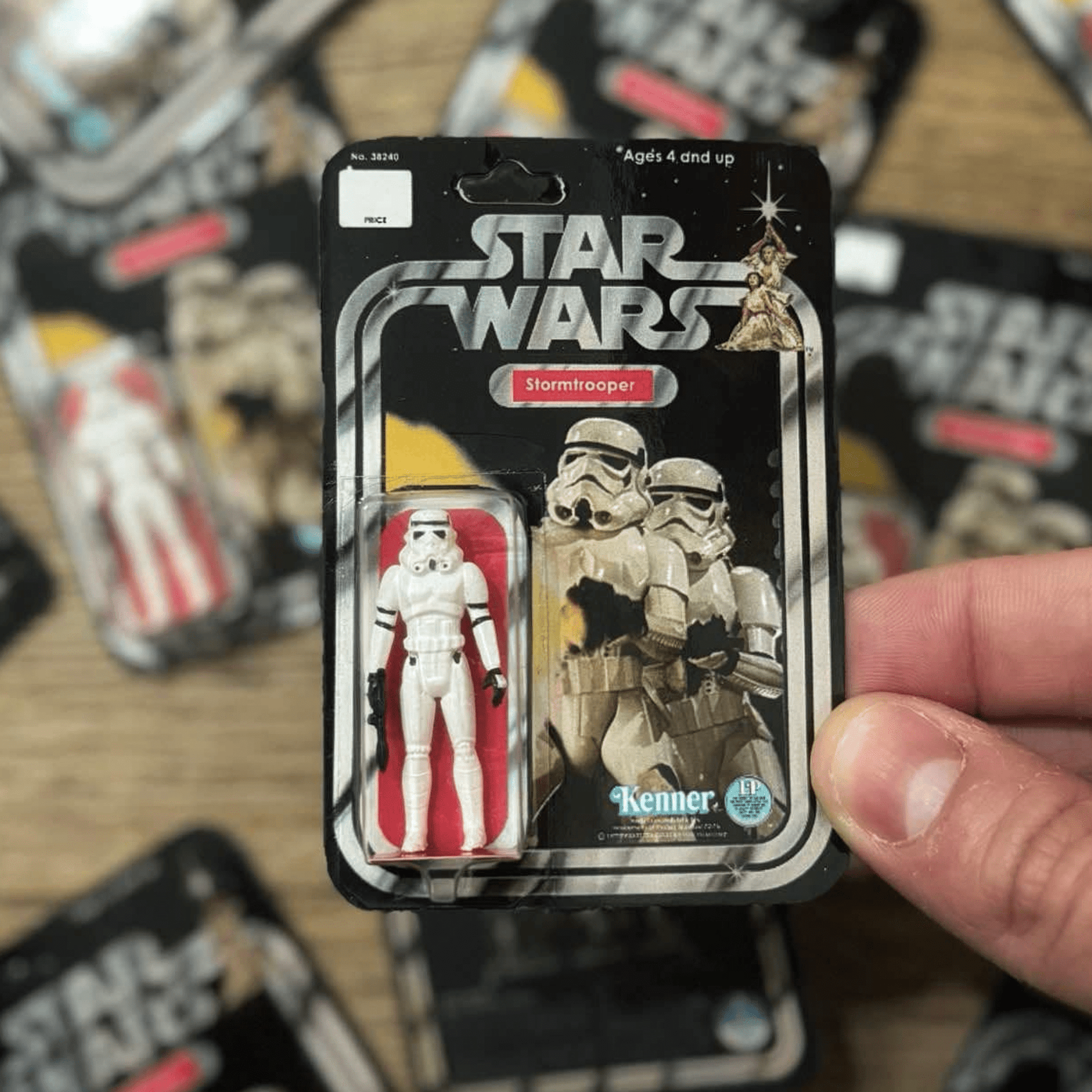 Vintage JP Customs Star Wars Non-Toy Micro Vintage Stormtrooper Carded Figure - Hand Painted Star Wars