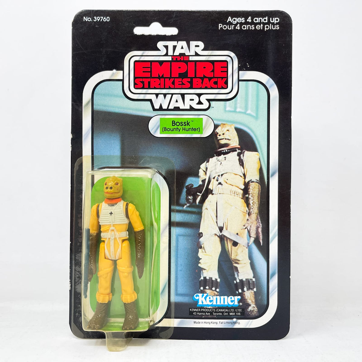 Vintage Kenner Star Wars Bossk ESB 41-back Canadian  - Mint on Card
