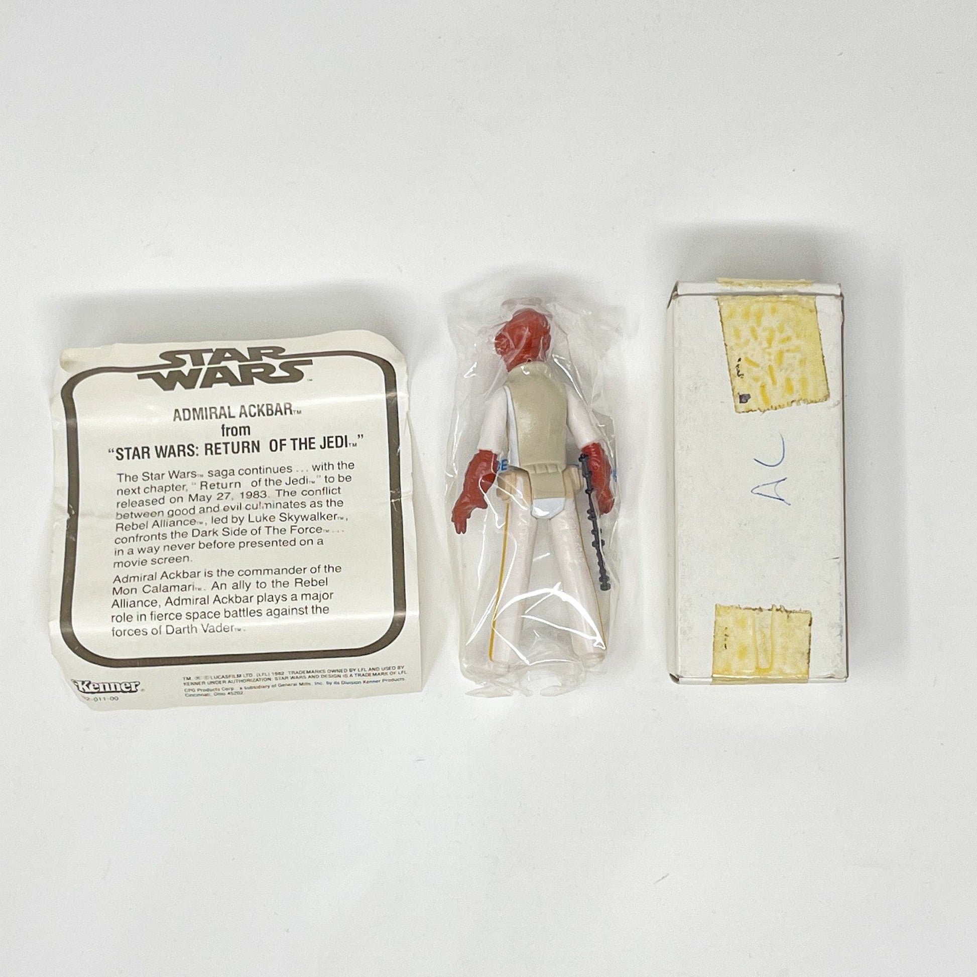 Vintage Kenner Star Wars LC Admiral Ackbar Mailer with Sealed Baggie and Insert