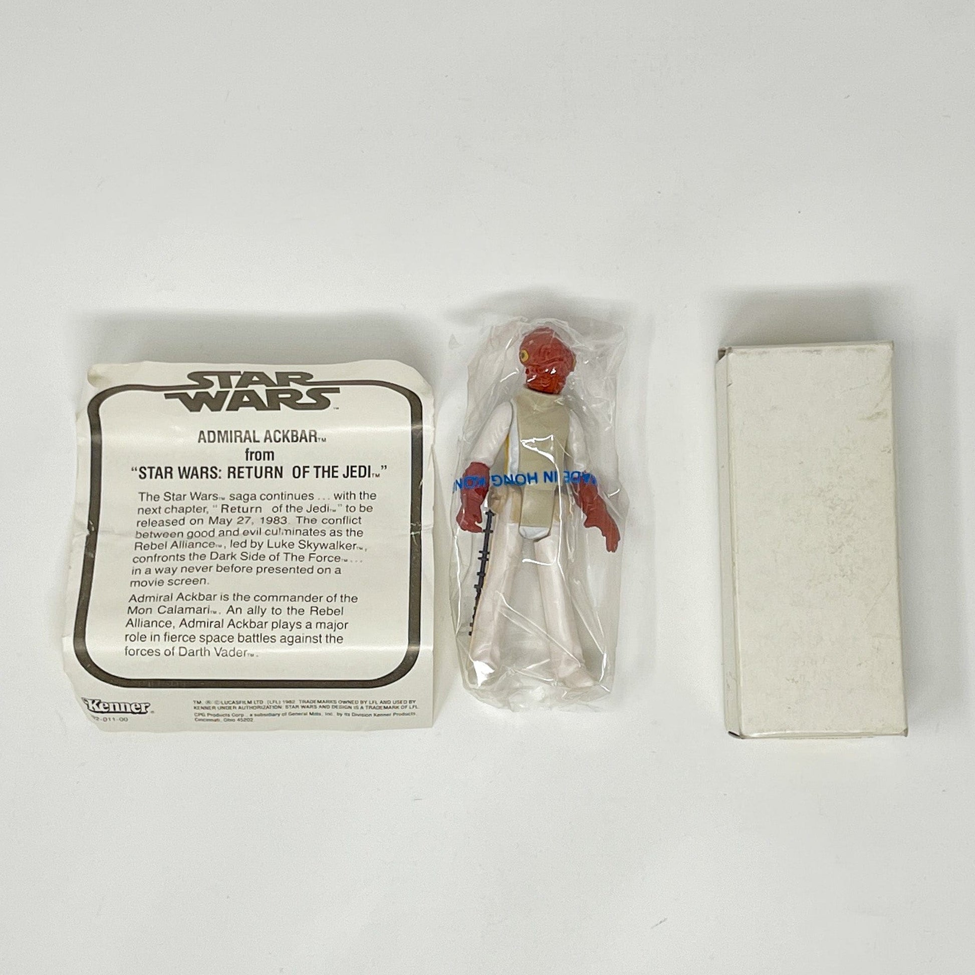 Vintage Kenner Star Wars LC Admiral Ackbar Mailer with Sealed Baggie and Insert