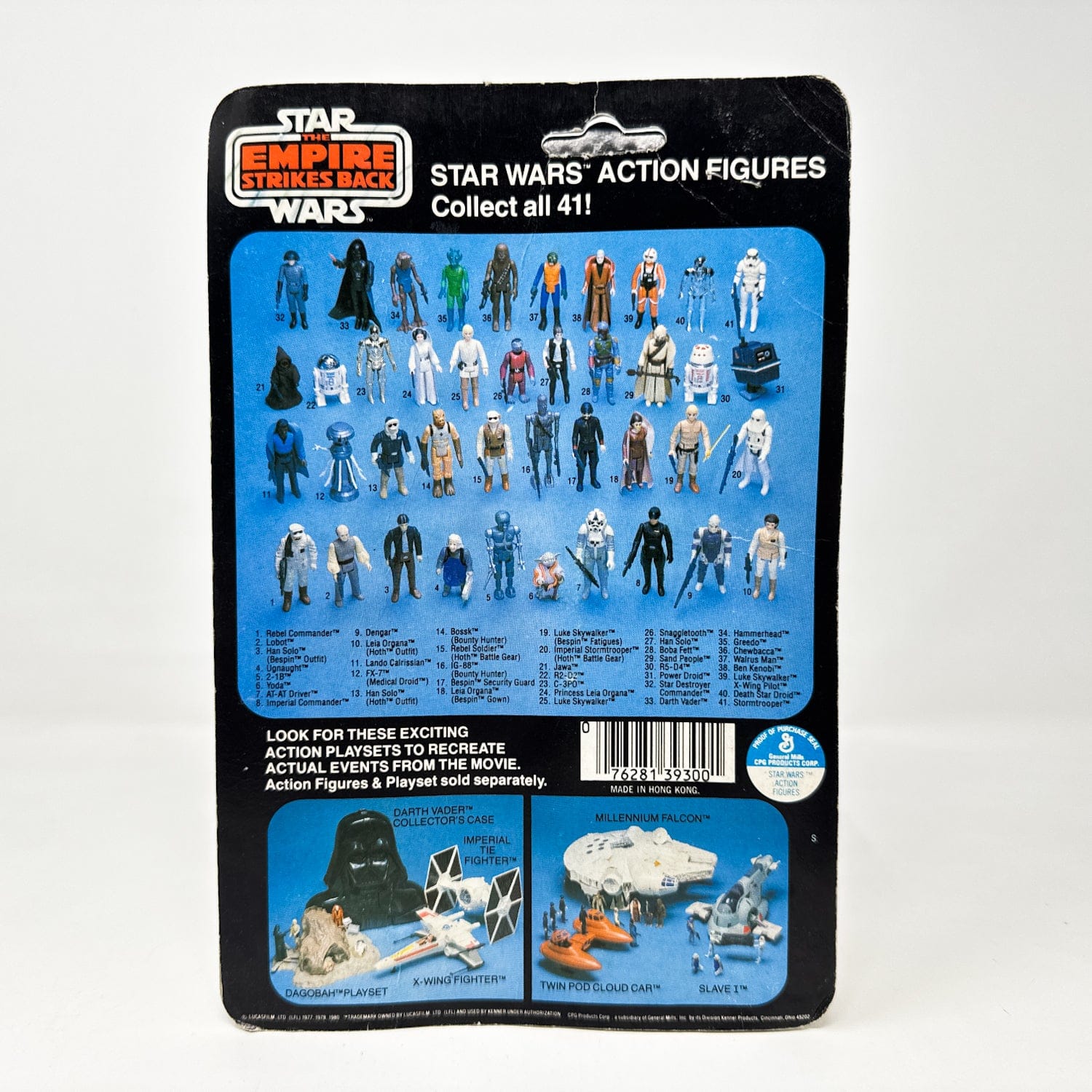 Vintage Kenner Star Wars MOC Bossk ESB 41B-back  - Mint on Card