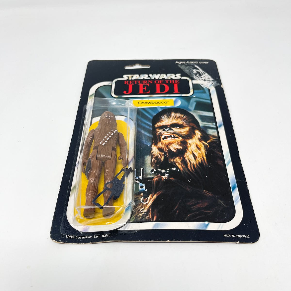 Vintage Kenner Star Wars MOC Chewbacca ROTJ Palitoy 65D w/ Clipper Sticker - Mint on Card