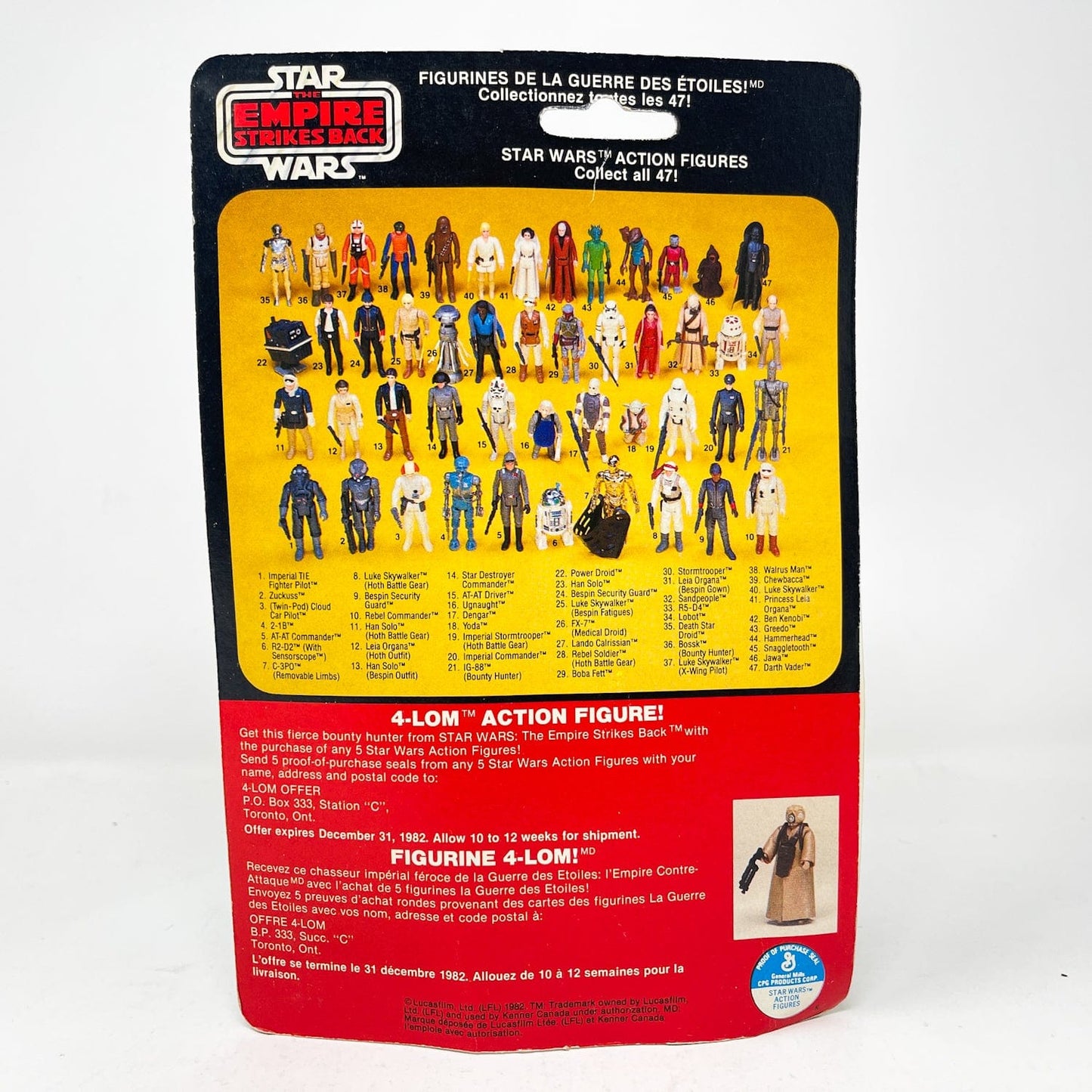 Vintage Kenner Star Wars MOC FX-7 (Medical Droid) Canadian ESB 47A - Mint on Card