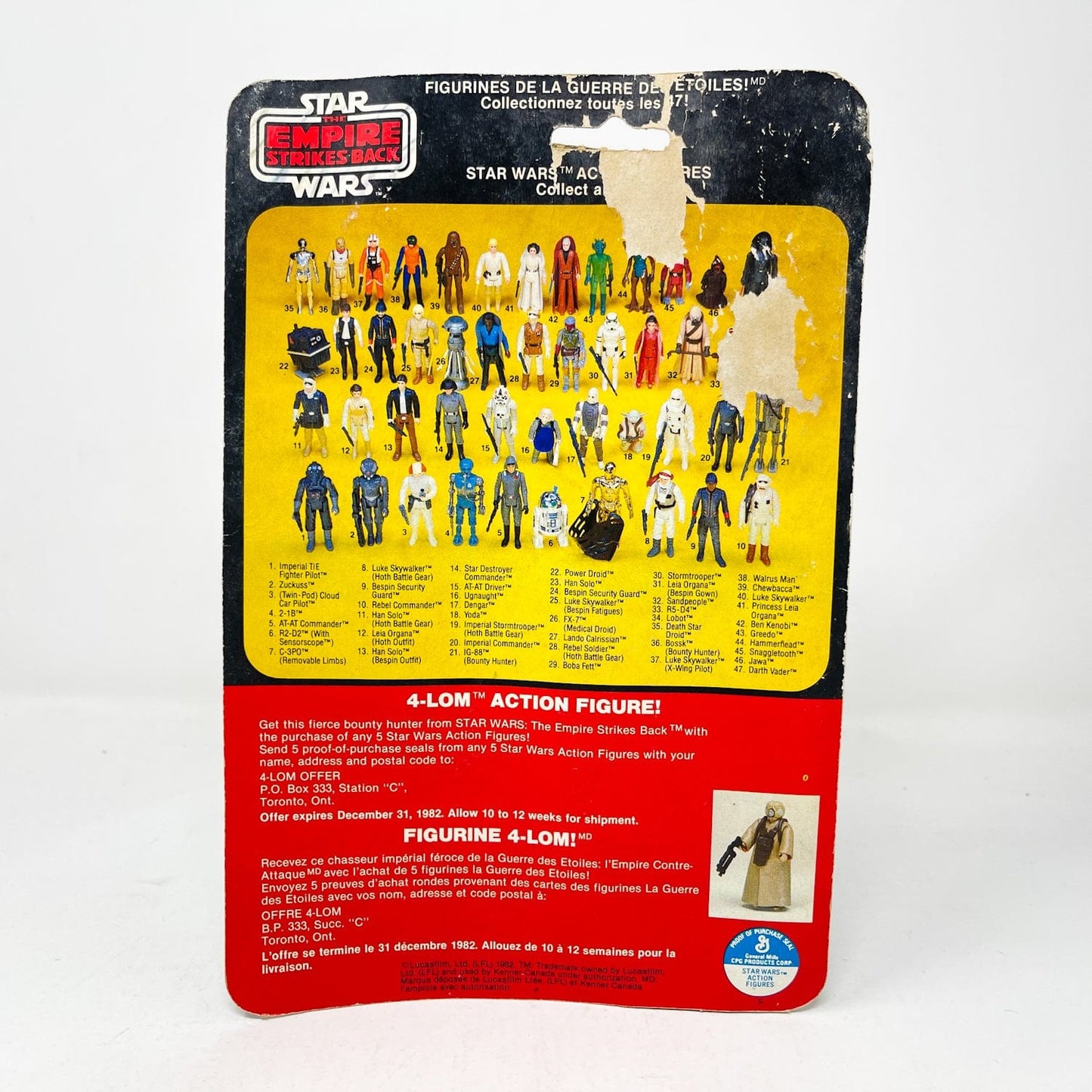 Vintage Kenner Star Wars MOC Han Solo (Hoth Outfit) Canadian ESB 47A - Mint on Card