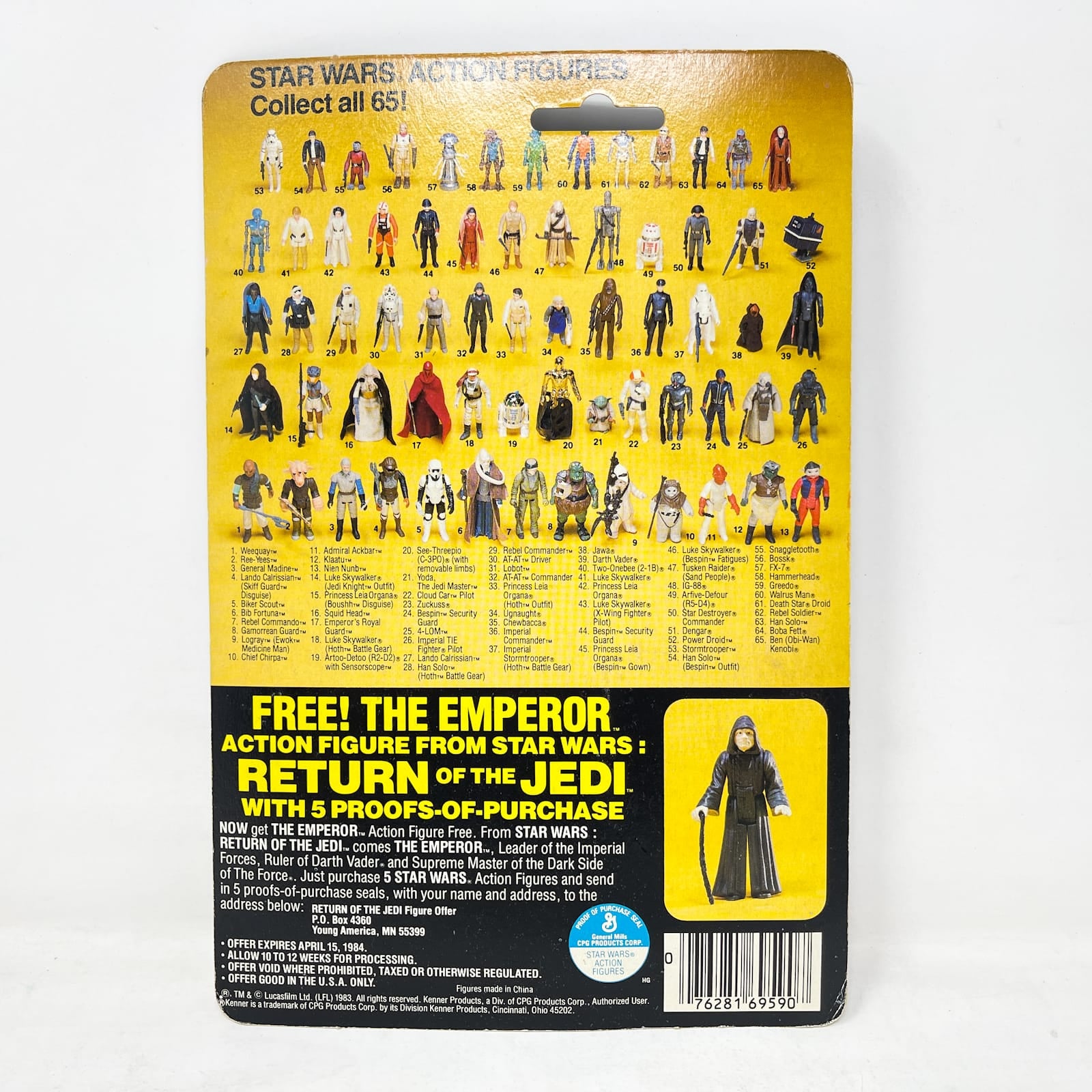 Vintage Kenner Star Wars MOC Jawa ROTJ 65C-back  - Mint on Card - Vintage Kenner (1983)