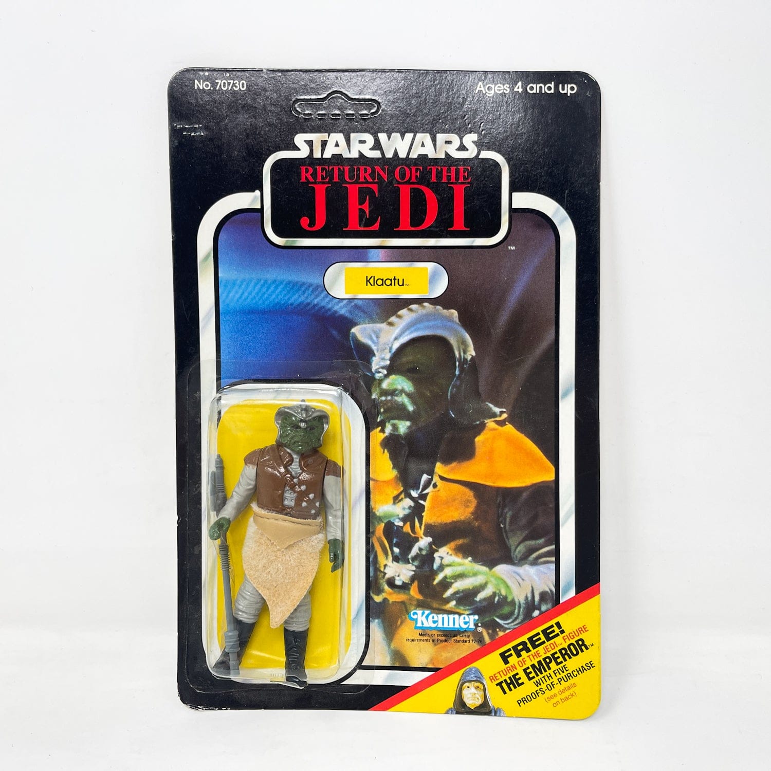 Vintage Kenner Star Wars MOC Klaatu ROTJ 65C-back  - Mint on Card