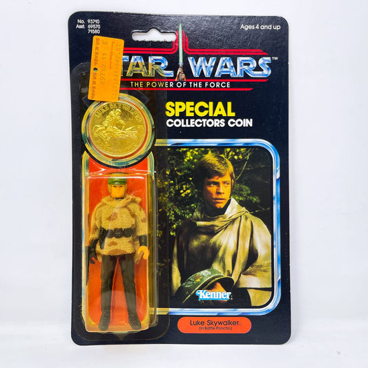 Vintage Kenner Star Wars MOC Luke Skywalker Battle Poncho POTF 92-Back - Mint on Card
