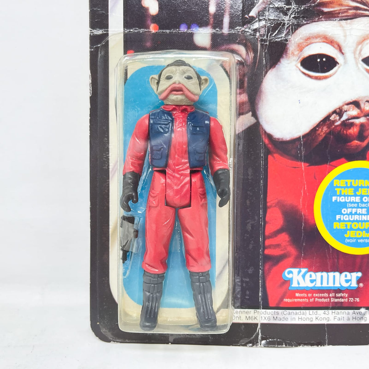 Vintage Kenner Star Wars MOC Nien Nunb ROTJ 65A Back Canadian - MOC