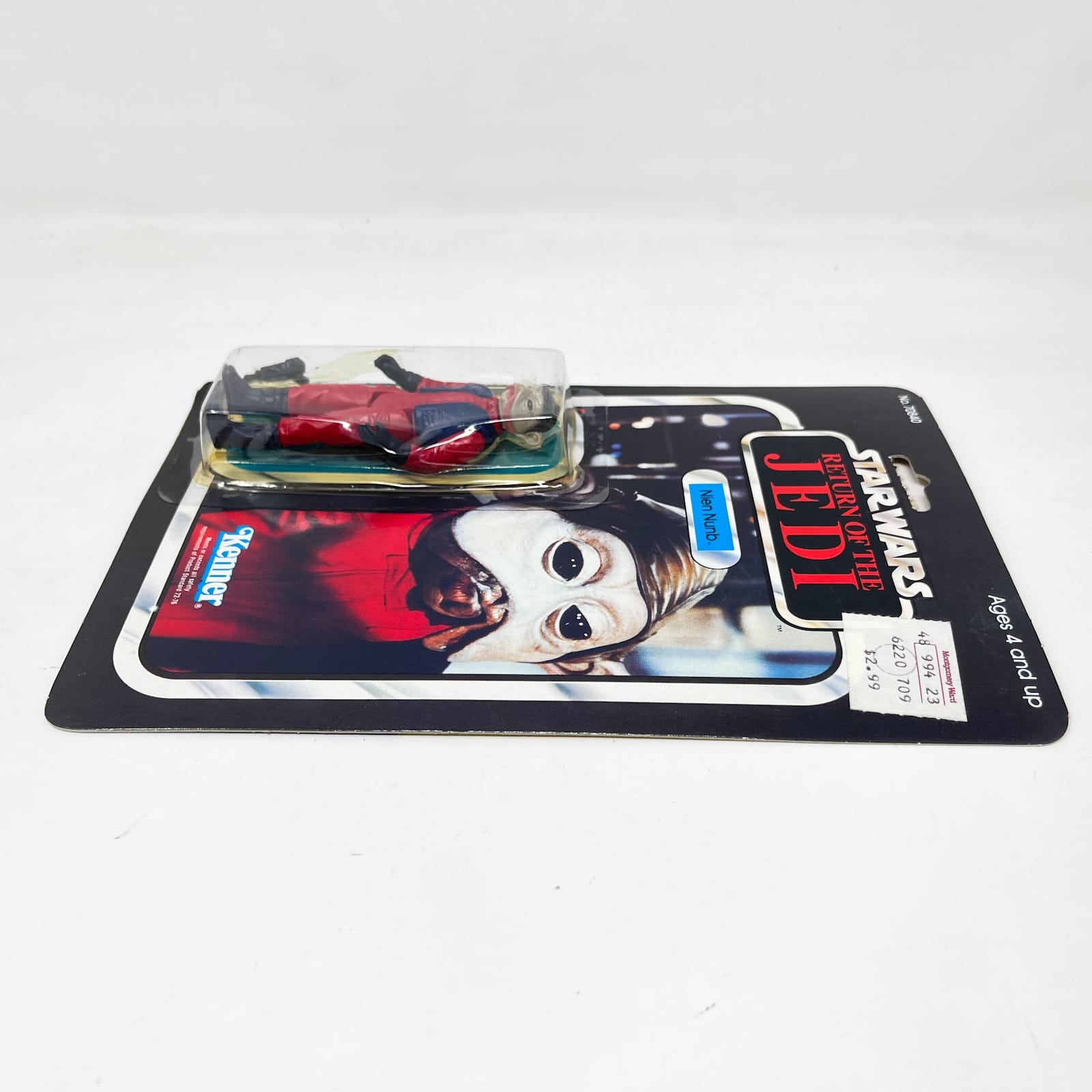 Vintage Kenner Star Wars MOC Nien Nunb ROTJ 65A-back - Mint on Card Vintage Star Wars Figure