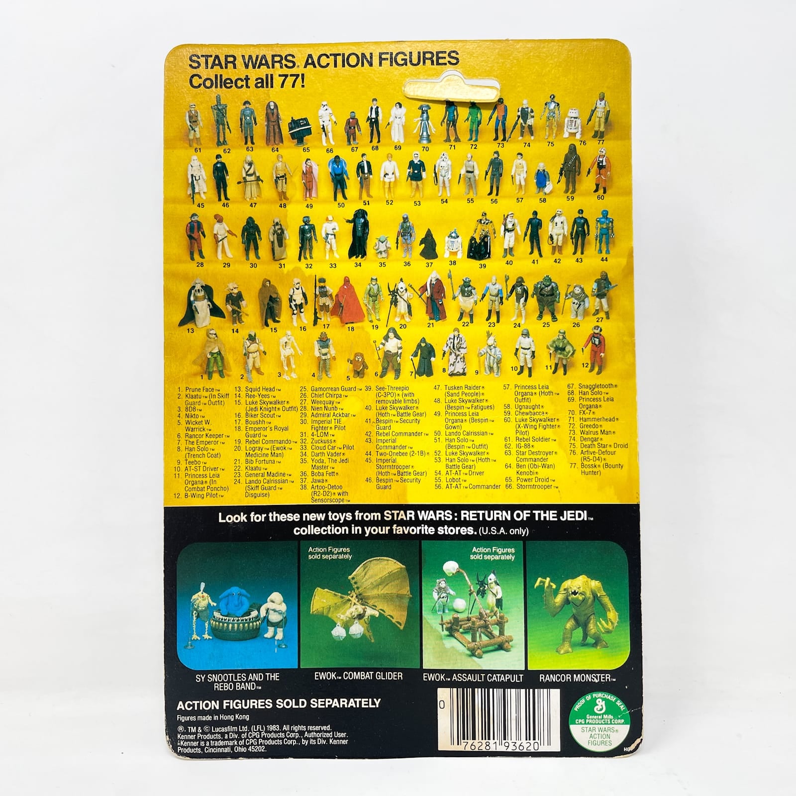 Vintage Kenner Star Wars MOC Power Droid (Gonk) ROTJ 77A-back  - Mint on Card - Vintage Kenner (1983)