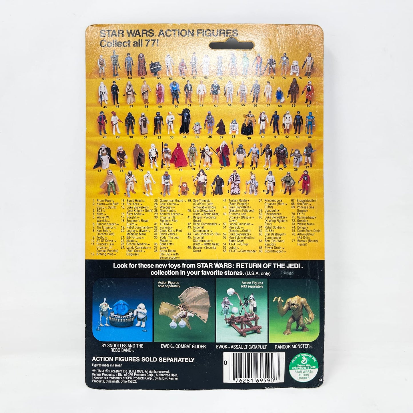 Vintage Kenner Star Wars MOC Ree-Yees ROTJ 77A - Mint on Card - Vintage Kenner (1983)