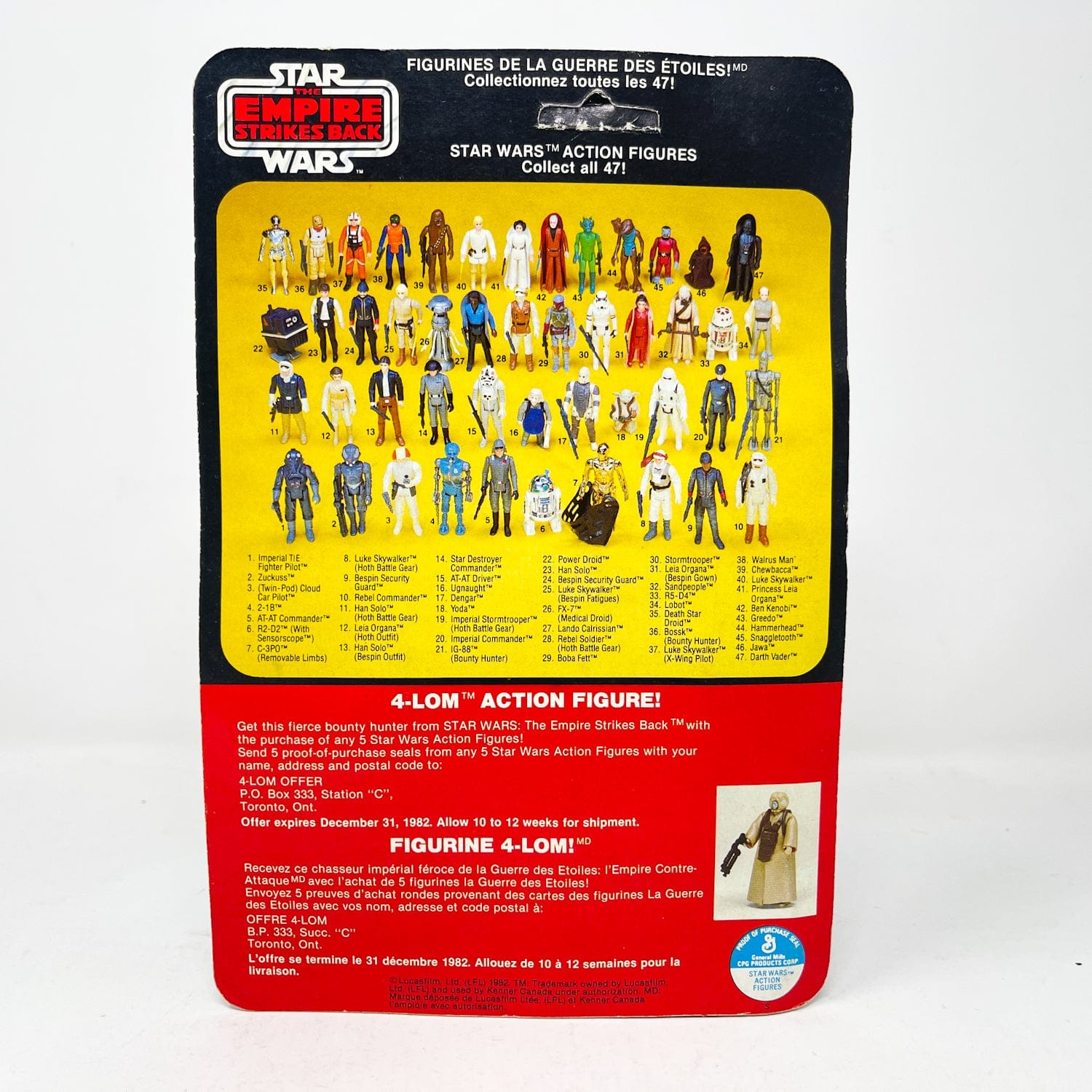 Vintage Kenner Star Wars MOC Snowtrooper Canadian ESB 47A - Mint on Card