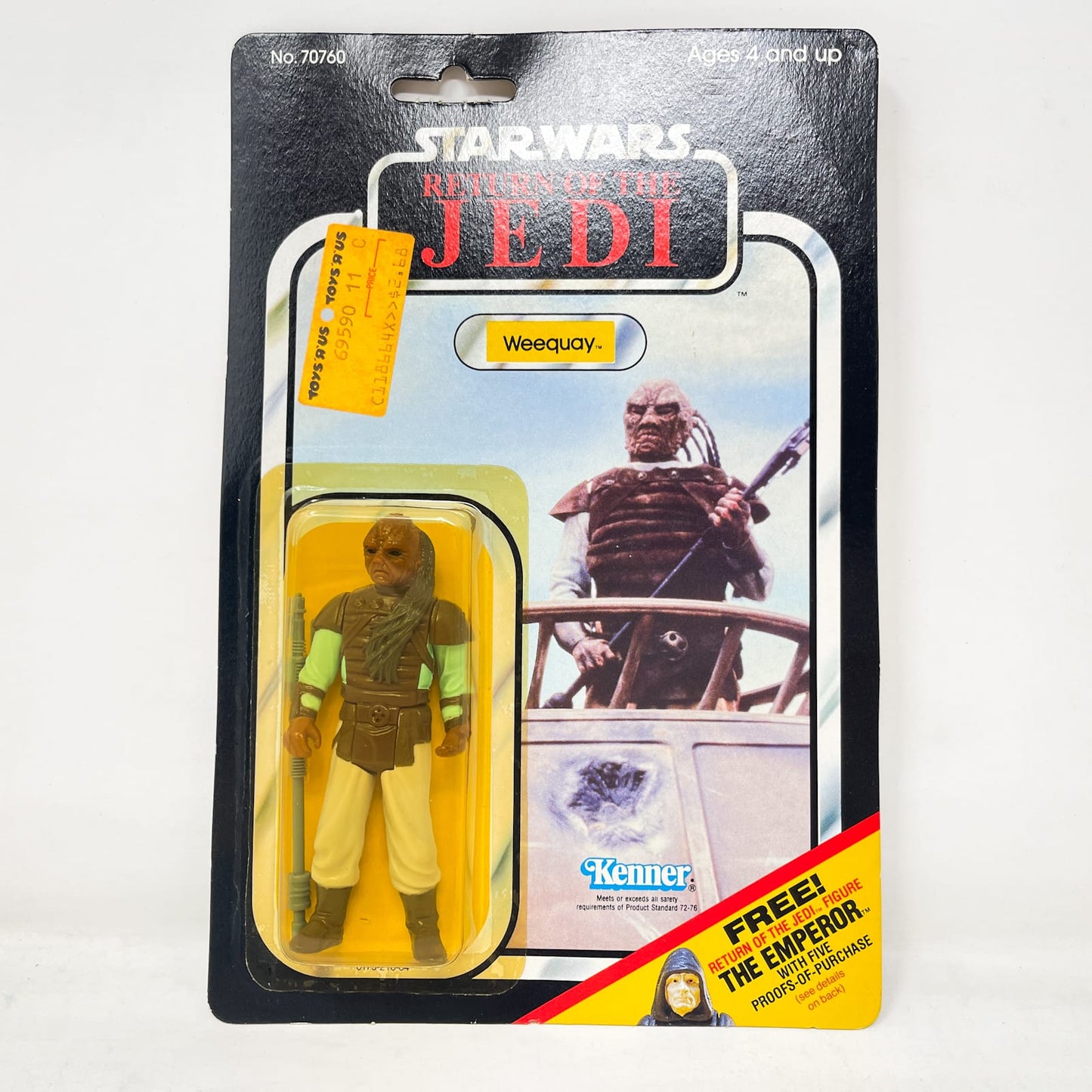Vintage Kenner Star Wars MOC Weequay ROTJ 65C-back  - Mint on Card - Vintage Kenner (1983)