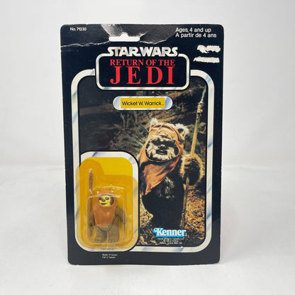 Vintage Kenner Star Wars MOC Wicket Kenner Canada ROTJ 77A-back - Mint on Card