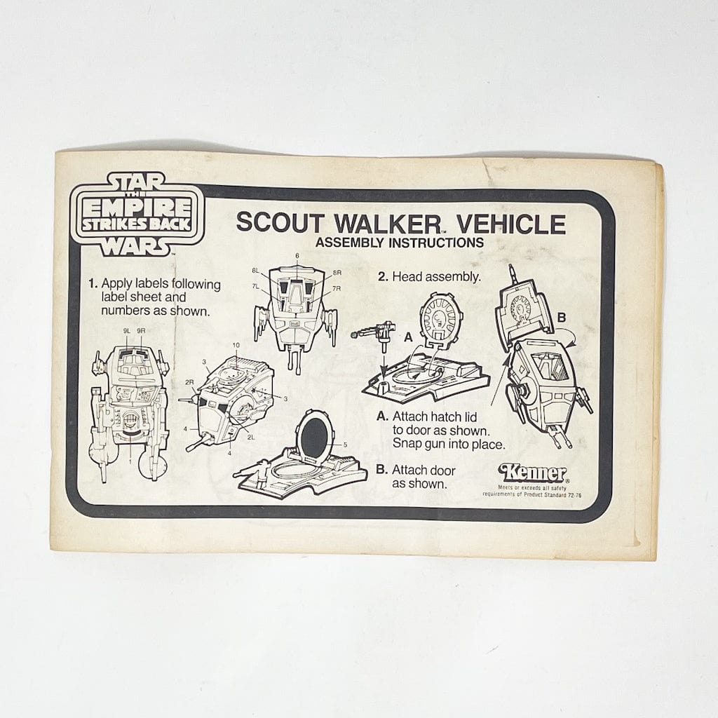 Vintage Kenner Star Wars Paper ESB AT-ST Scout Walker Instructions