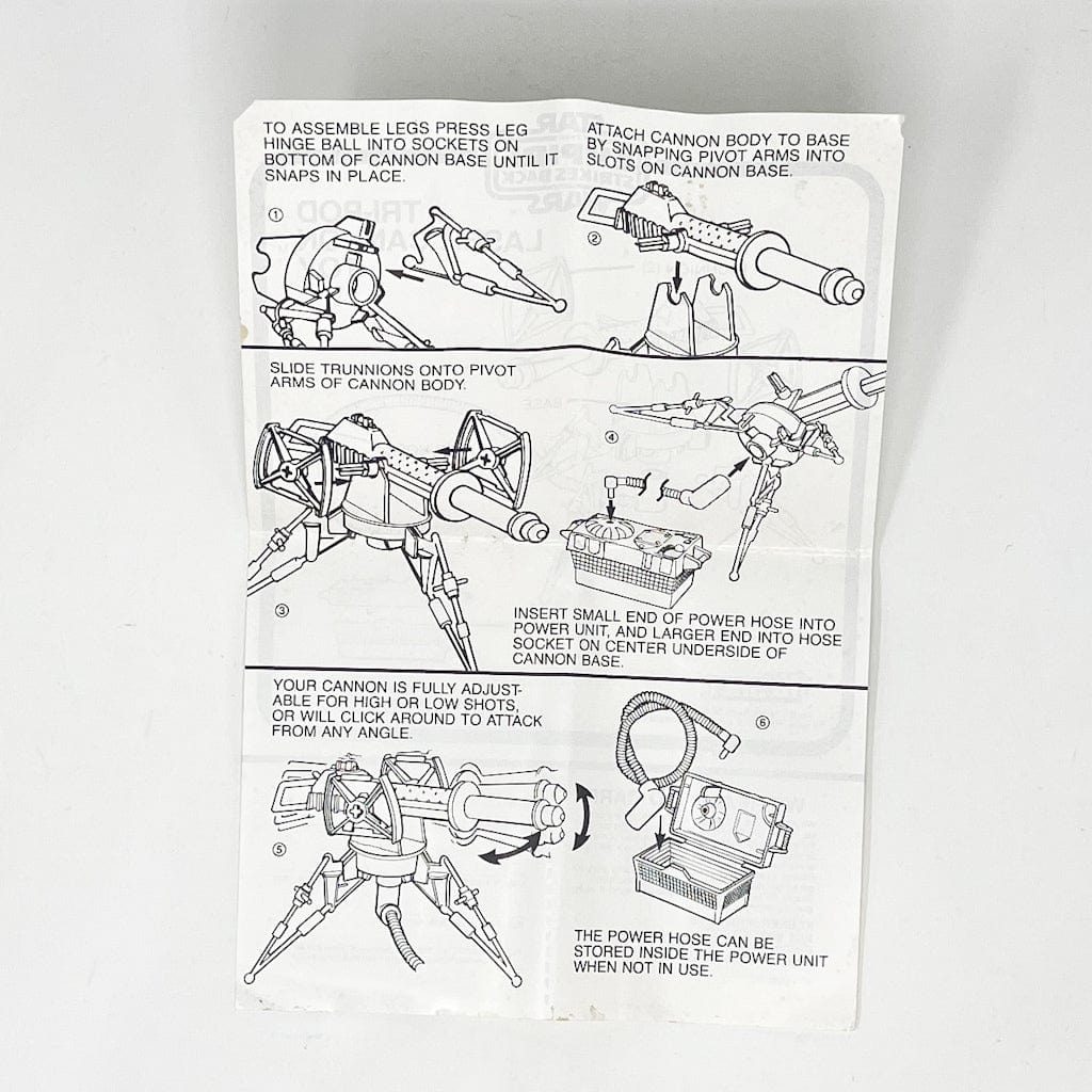 Vintage Kenner Star Wars Paper ESB Tri-Pod Laser Cannon Mini-Rig Instructions