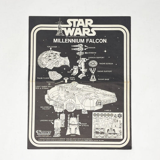 Vintage Kenner Star Wars Paper Star Wars Millennium Falcon Instructions