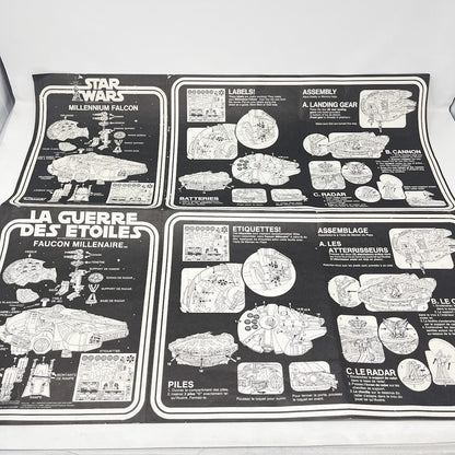 Vintage Kenner Star Wars Paper Star Wars Millennium Falcon Instructions - Kenner Canada