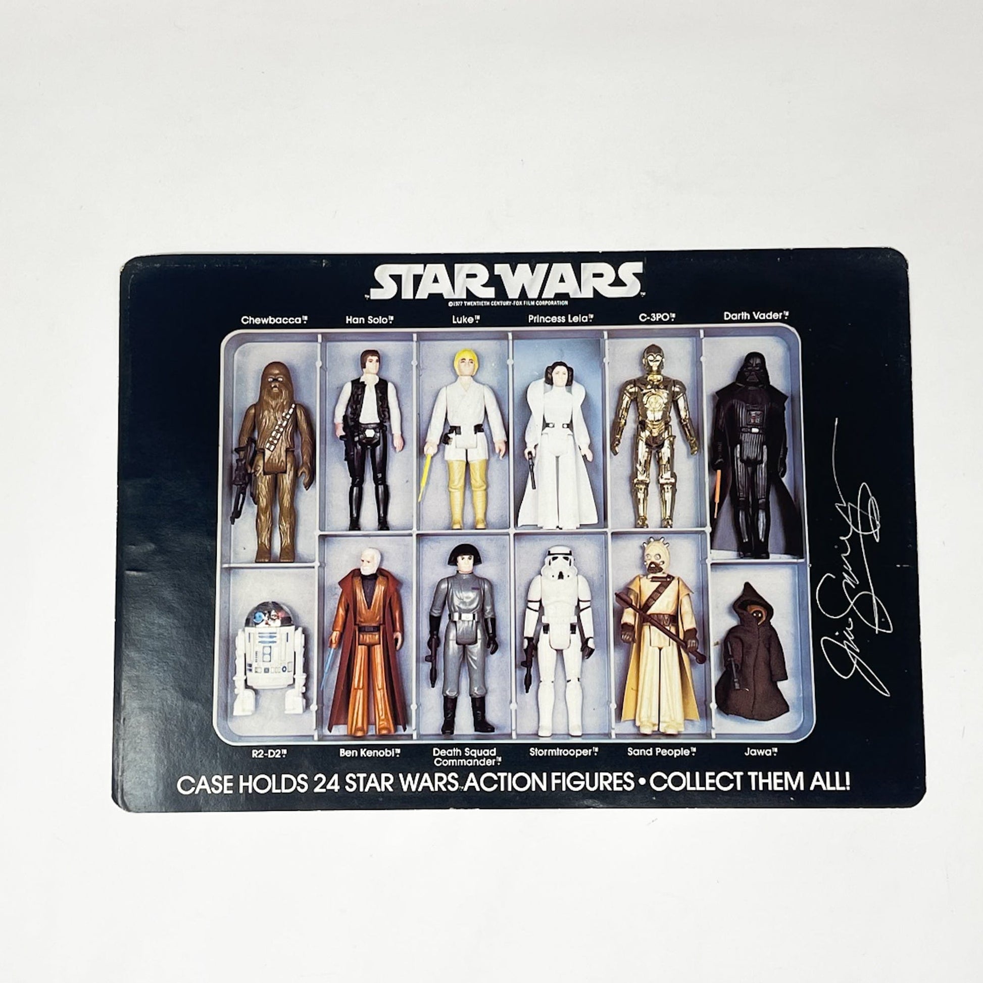 Vintage Kenner Star Wars Paper Swearingen Autographed Star Wars Action Figure Case Insert