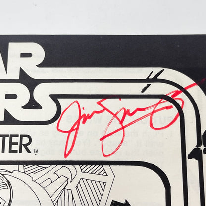 Vintage Kenner Star Wars Paper Swearingen Autographed TIE Fighter Instructions Kenner