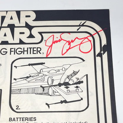 Vintage Kenner Star Wars Paper Swearingen Autographed X-Wing Instructions Kenner