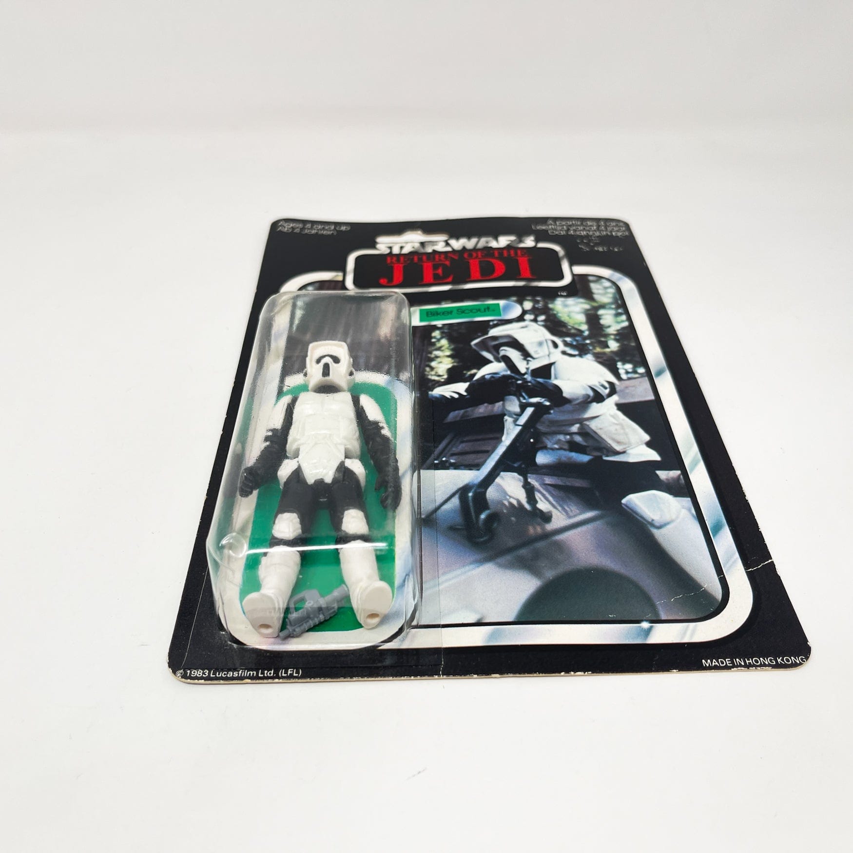 Vintage Kenner Star Wars Toy Biker Scout ROTJ Palitoy 65A - Mint on Card