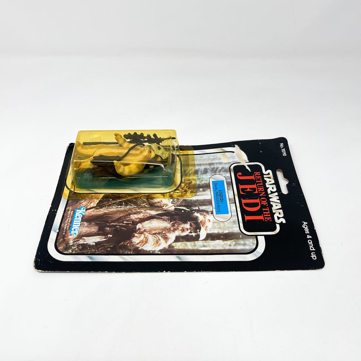 Vintage Kenner Star Wars Toy Logray ROTJ 77A-back  - Mint on Card