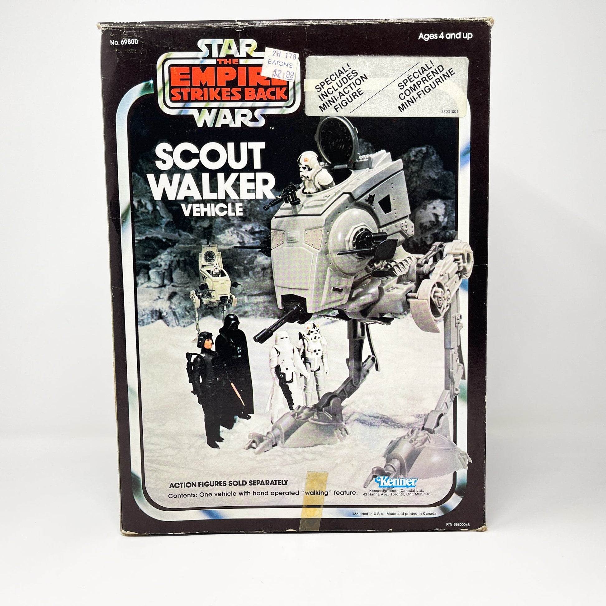 Vintage Kenner Star Wars Vehicle AT-ST - Complete in Canadian Special Offer ESB Box