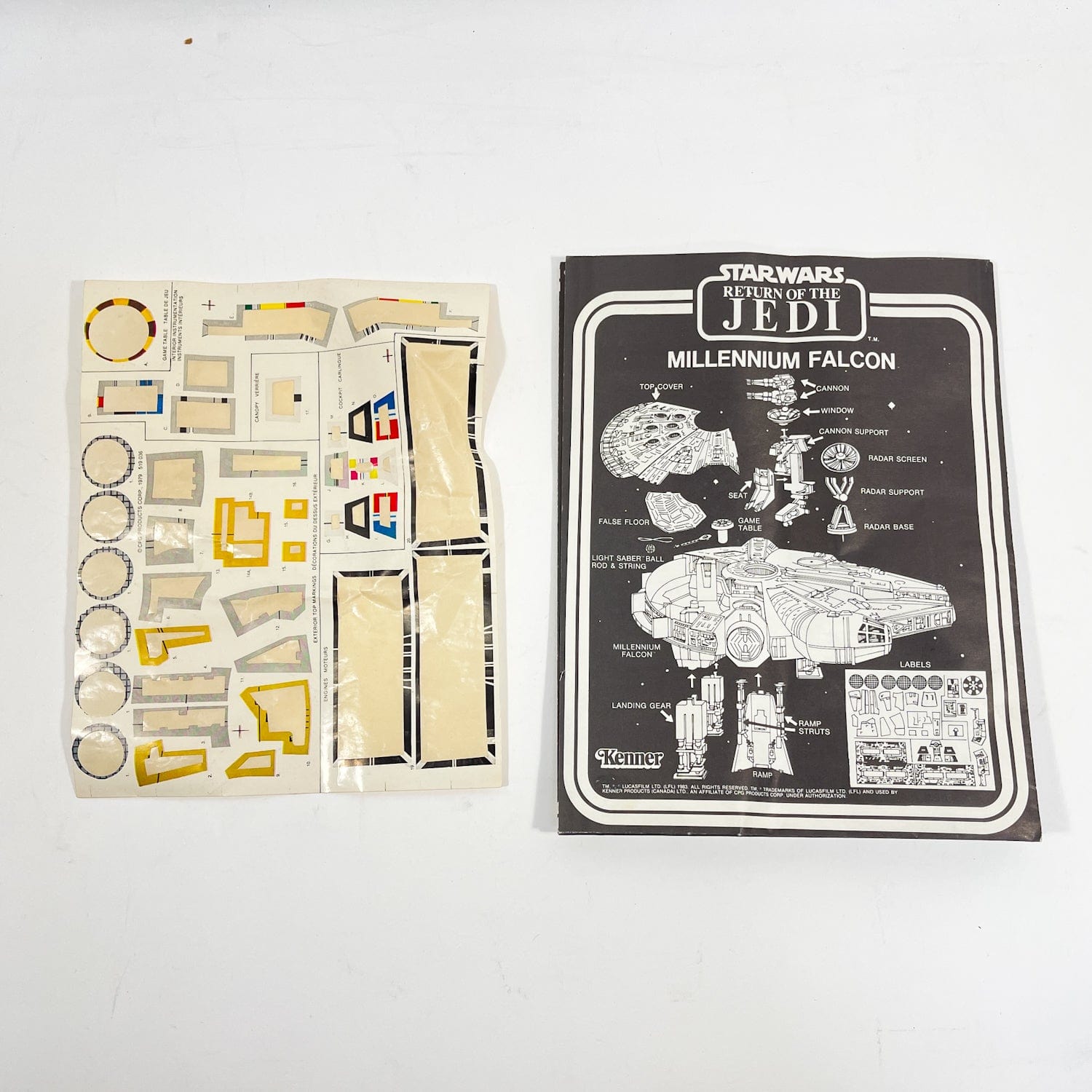 Vintage Kenner Star Wars Vehicle Millennium Falcon in Canadian ROTJ Box