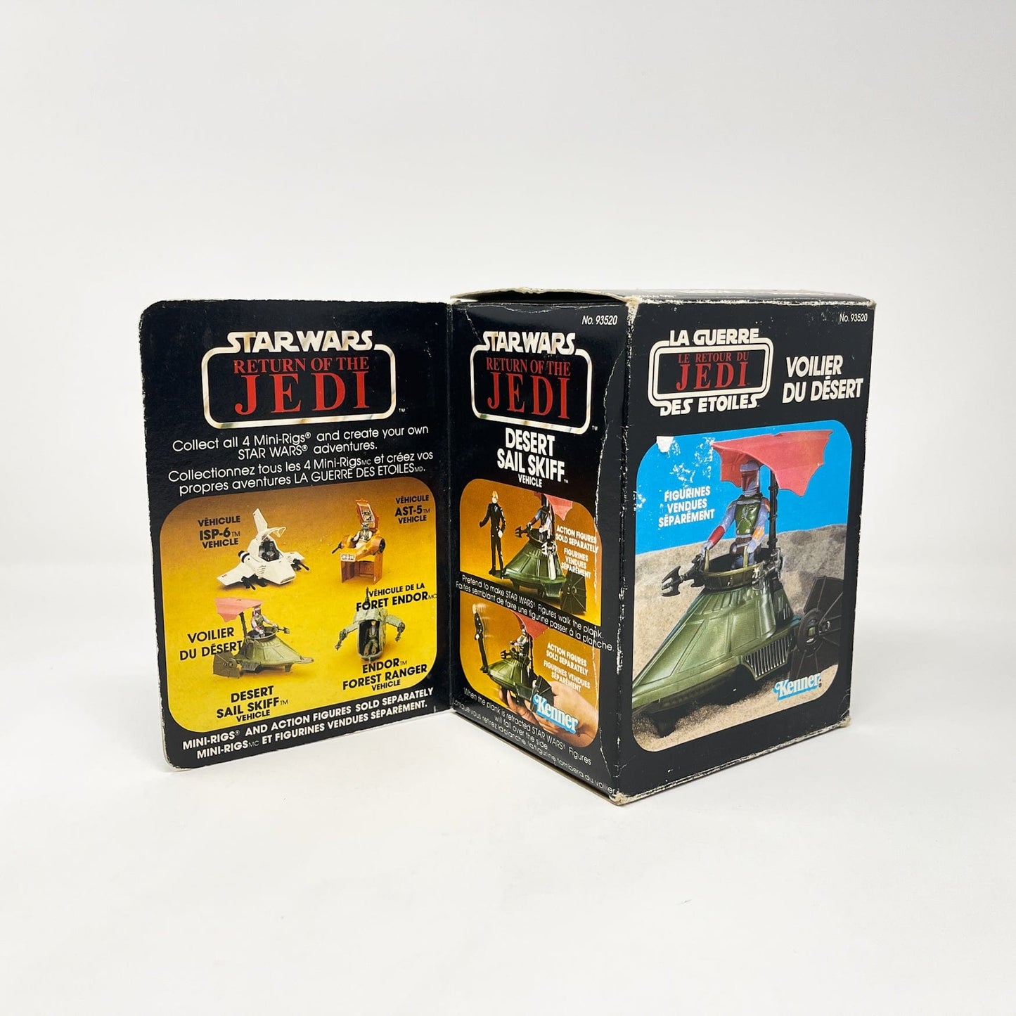 Vintage Kenner Star Wars Vehicle Mini-Rig Desert Sail Skiff - Canadian ROTJ Box