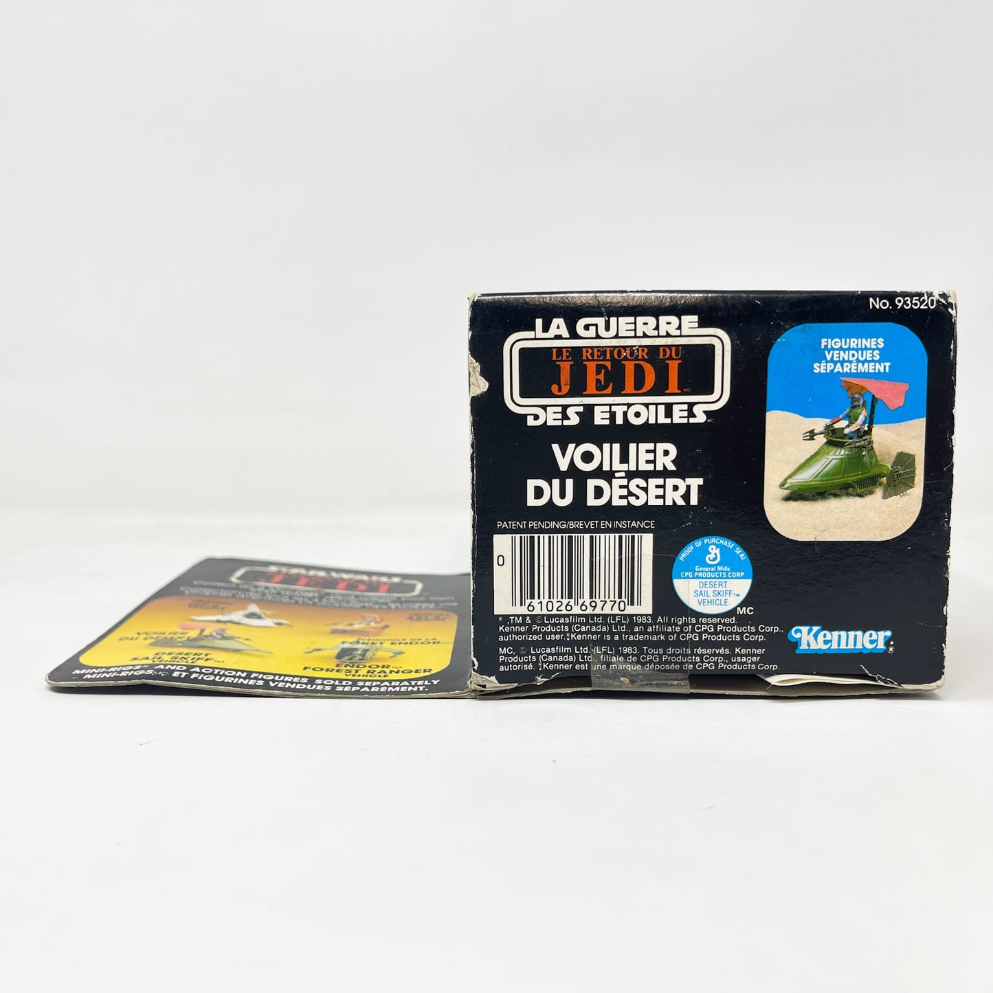 Vintage Kenner Star Wars Vehicle Mini-Rig Desert Sail Skiff - Canadian ROTJ Box - Vintage Kenner (1983)