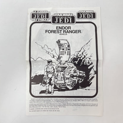 Vintage Kenner Star Wars Vehicle Mini-Rig Endor Forest Ranger - Complete in Tri-Logo Box - Vintage Kenner (1984)