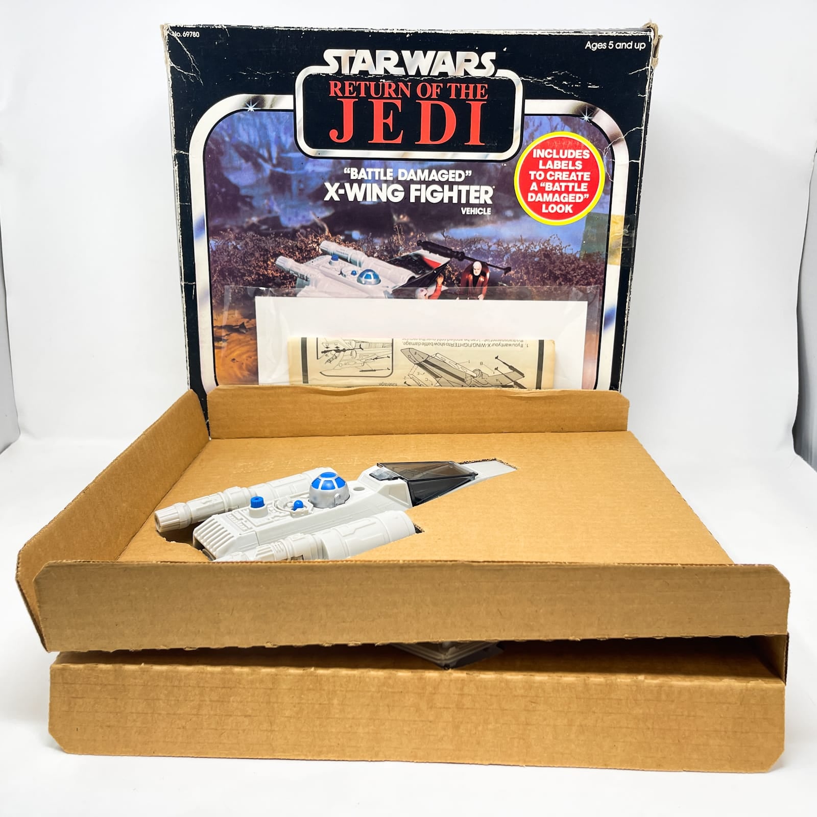 Vintage Kenner Star Wars Vehicle X-Wing Battle Damaged - Complete in ROTJ Box