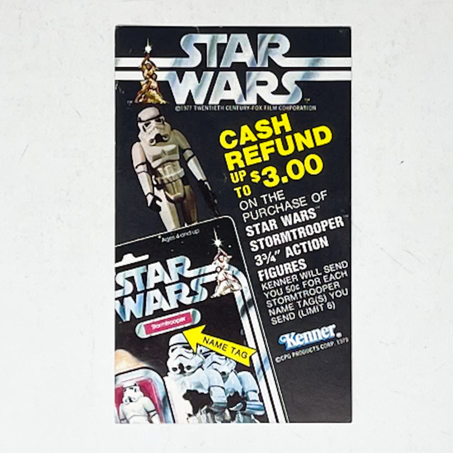 Vintage Kenner Star Wars Vintage Paper Kenner Stormtrooper Cash Refund Insert (1979)
