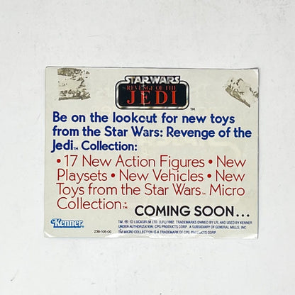 Vintage Kenner Star Wars Vintage Paper ROTJ Kenner Revenge of the Jedi Mailer Insert